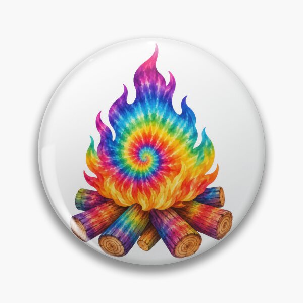 Item preview, Tie-Dye Rainbow Campfire Art designed and sold by jgvisualarts.