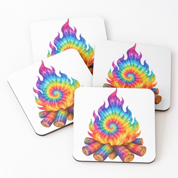 Item preview, Tie-Dye Rainbow Campfire Art designed and sold by jgvisualarts.
