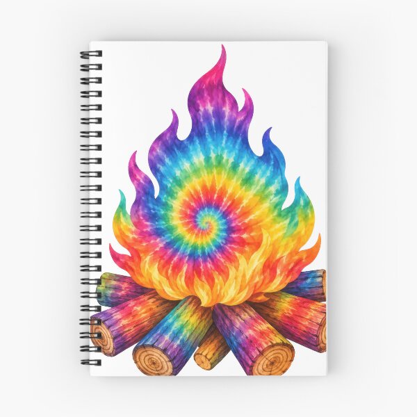 Item preview, Tie-Dye Rainbow Campfire Art designed and sold by jgvisualarts.