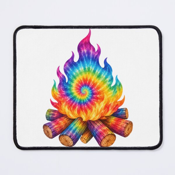 Item preview, Tie-Dye Rainbow Campfire Art designed and sold by jgvisualarts.