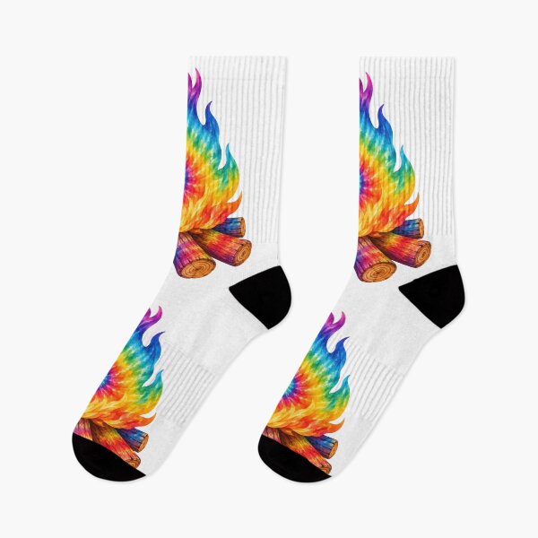 Item preview, Tie-Dye Rainbow Campfire Art designed and sold by jgvisualarts.