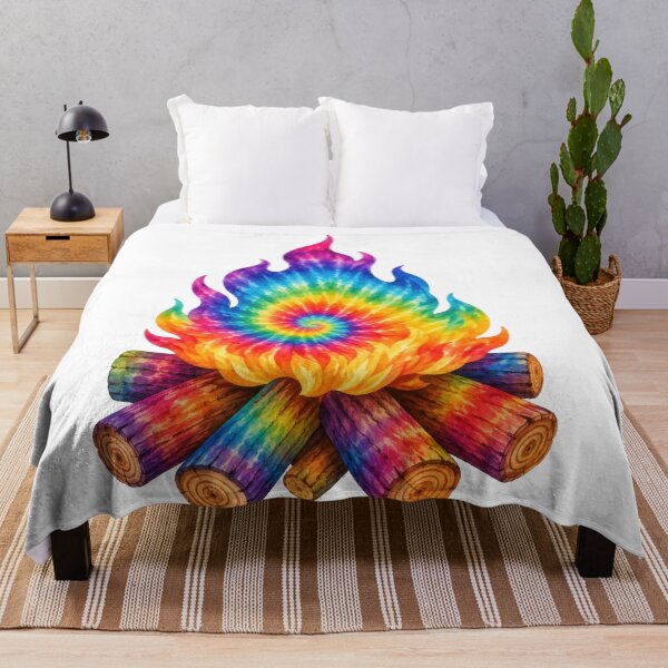 Item preview, Tie-Dye Rainbow Campfire Art designed and sold by jgvisualarts.