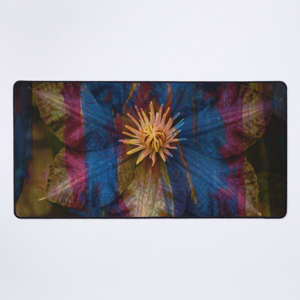 Item preview, Abstract Double-Exposed Clematis designed and sold by CunningMaskPrints.