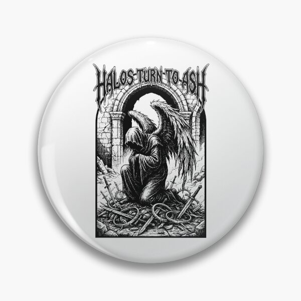 Item preview, Halos Turn To Ash - Dark Gothic Weeping Angel Illustration designed and sold by LockjowArt.