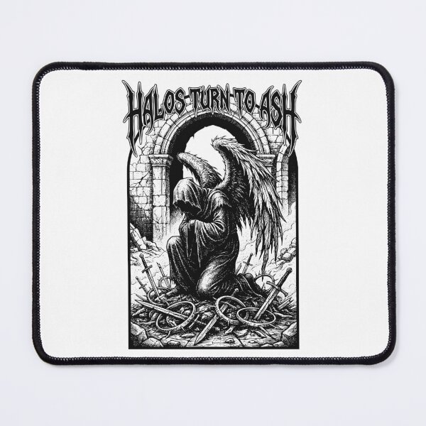 Item preview, Halos Turn To Ash - Dark Gothic Weeping Angel Illustration designed and sold by LockjowArt.