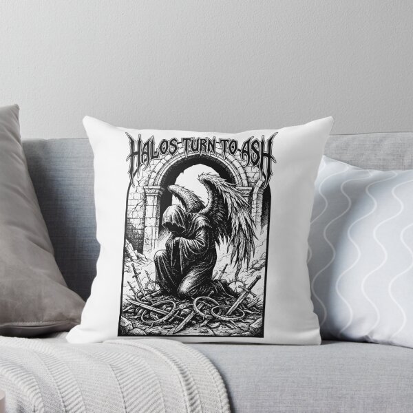 Item preview, Halos Turn To Ash - Dark Gothic Weeping Angel Illustration designed and sold by LockjowArt.