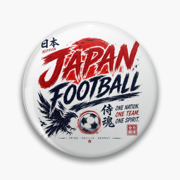 Item preview, Japan Football Typography Design | Modern Soccer Supporter Artwork designed and sold by TKOprintdesigns.