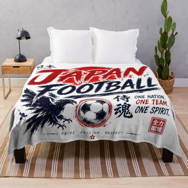 Item preview, Japan Football Typography Design | Modern Soccer Supporter Artwork designed and sold by TKOprintdesigns.