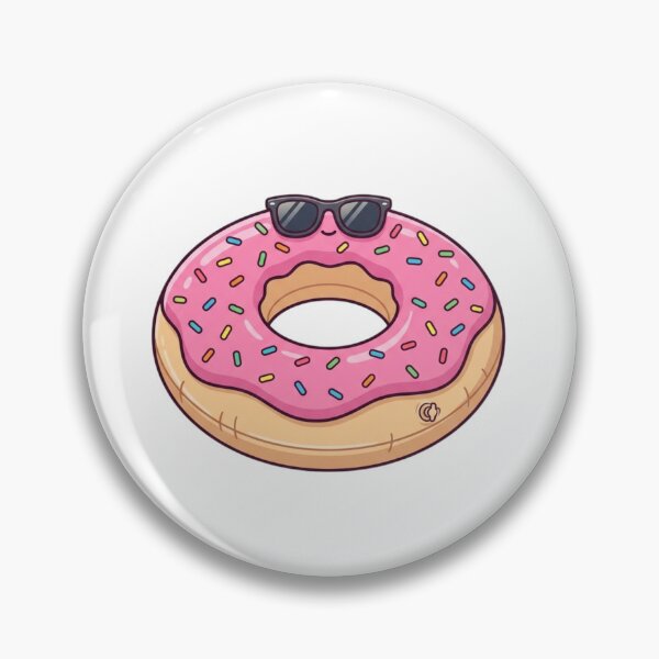 Item preview, Cute Kawaii Pink Donut with Sunglasses designed and sold by ajamzbox.