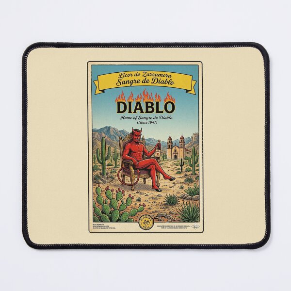 Item preview, Vintage Sangre de Diablo Mexican Liquor Poster Art designed and sold by Lifer Art and Design.
