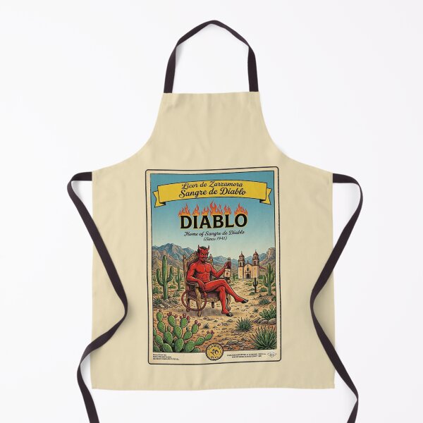 Item preview, Vintage Sangre de Diablo Mexican Liquor Poster Art designed and sold by Lifer Art and Design.