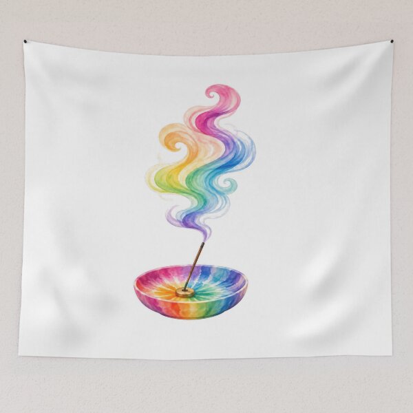 Item preview, Rainbow Incense Smoke Tie Dye Bowl designed and sold by jgvisualarts.