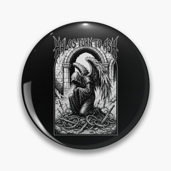 Item preview, Halos Turn To Ash - Dark Gothic Weeping Angel Illustration designed and sold by LockjowArt.