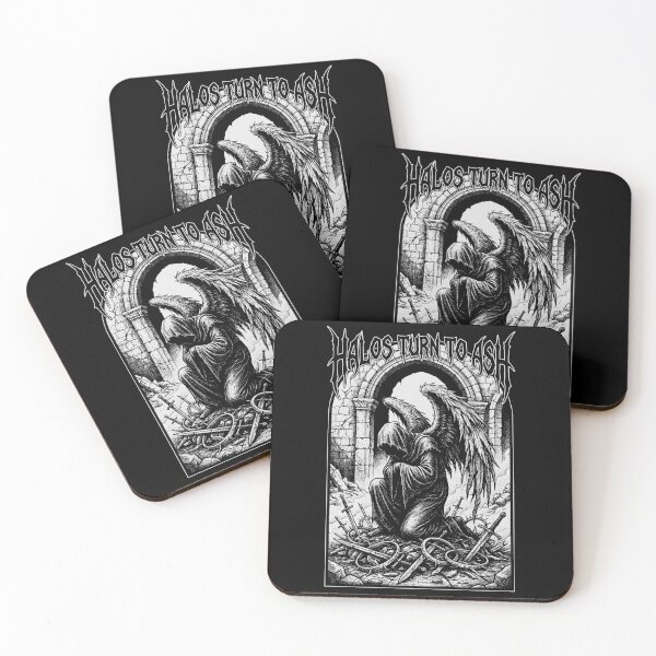 Item preview, Halos Turn To Ash - Dark Gothic Weeping Angel Illustration designed and sold by LockjowArt.