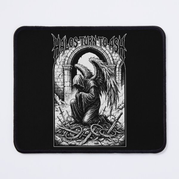 Item preview, Halos Turn To Ash - Dark Gothic Weeping Angel Illustration designed and sold by LockjowArt.