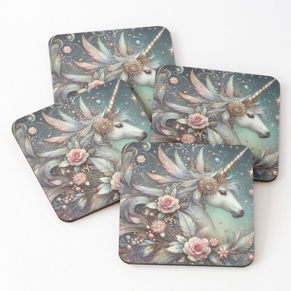 Item preview, Enchanted Unicorn Amidst Florals designed and sold by purplesensation.