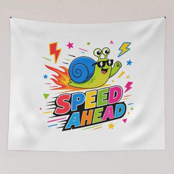 Item preview, Speed Ahead Cool Snail Turbo Flame designed and sold by ArtdesignsA.
