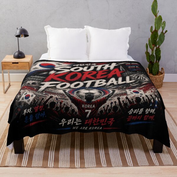 Item preview, South Korea Football Typography Design | Modern Soccer Fan Artwork designed and sold by TKOprintdesigns.