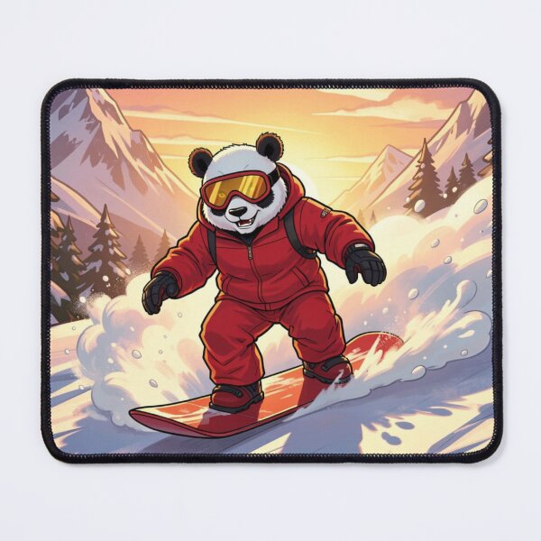 Item preview, Panda Snow Boarding designed and sold by Kirrindy Designs.