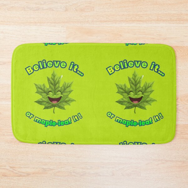 Item preview, Happy Maple Leaf Character with Pun Text designed and sold by NatalyArtStudio.