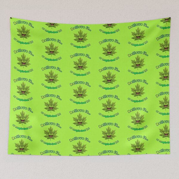 Item preview, Happy Maple Leaf Character with Pun Text designed and sold by NatalyArtStudio.