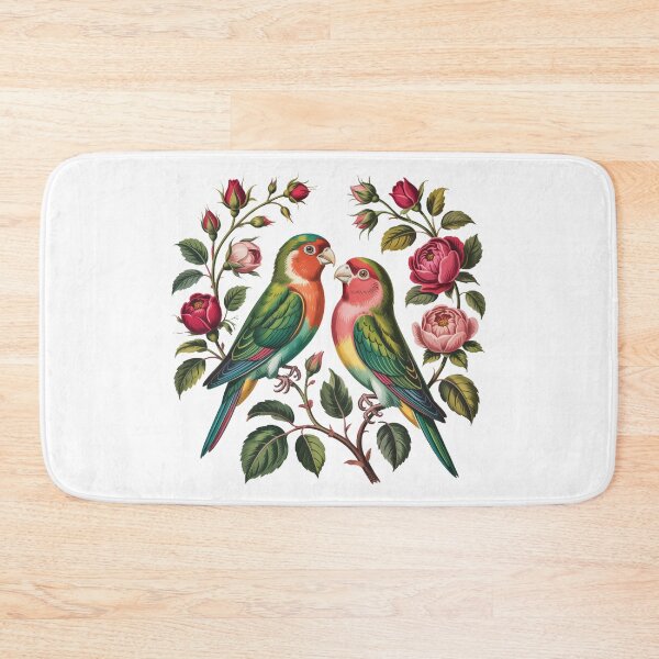 Item preview, Romantic Birds Surrounded by Blooming Roses designed and sold by QuiteOrbit.