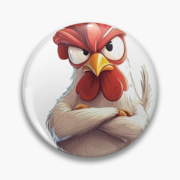 Item preview, Angry Chicken Cartoon Funny Rooster Character Illustration Design designed and sold by The craft.