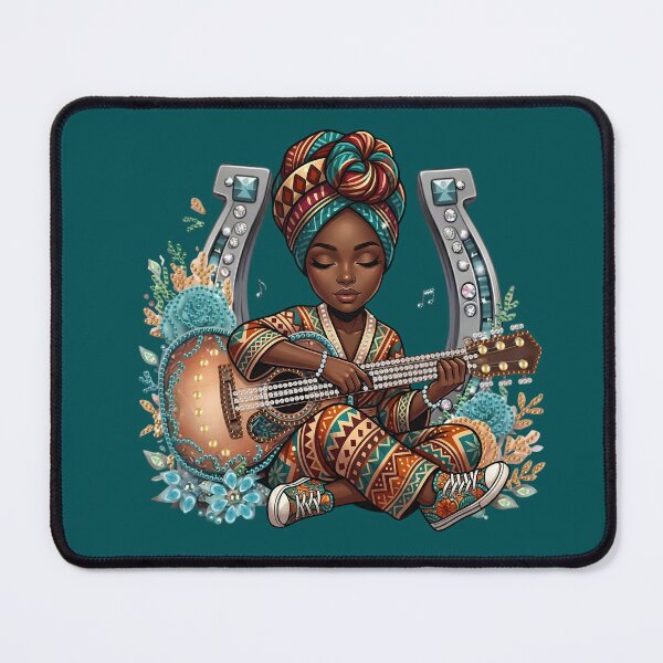 Item preview, Melody in Motion- Acoustic Empress Melanin Guitar Art. designed and sold by digitalbob60.