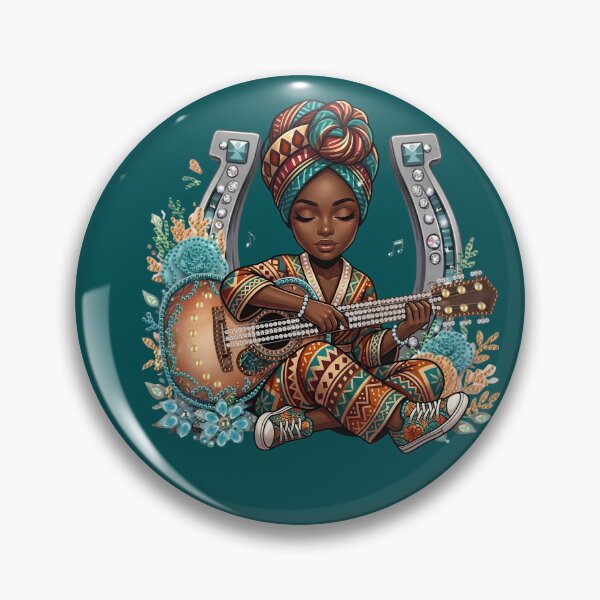 Item preview, Melody in Motion- Acoustic Empress Melanin Guitar Art. designed and sold by digitalbob60.