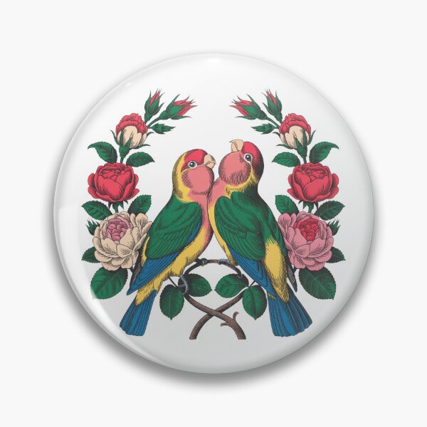 Item preview, Cute Floral Wreath with Love Birds designed and sold by QuiteOrbit.