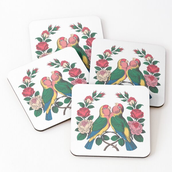 Item preview, Cute Floral Wreath with Love Birds designed and sold by QuiteOrbit.