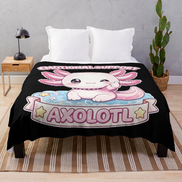 Item preview, Emotional Support Axolotl designed and sold by GhoulishGraphX.