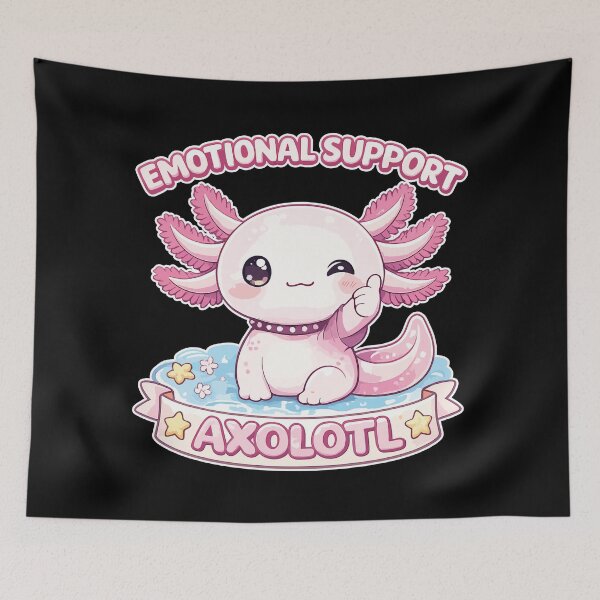 Item preview, Emotional Support Axolotl designed and sold by GhoulishGraphX.