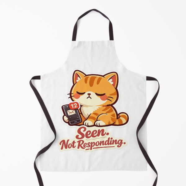 Item preview, Seen Not Responding Cat Sticker | Introvert Kawaii Cat Decal designed and sold by CozyNekoClub.