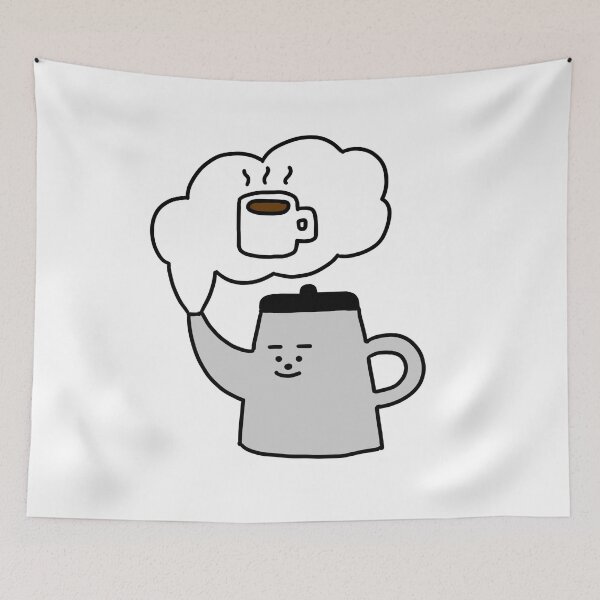 Item preview, a Pot guy thinking of a cup of coffee designed and sold by superbaechoo.