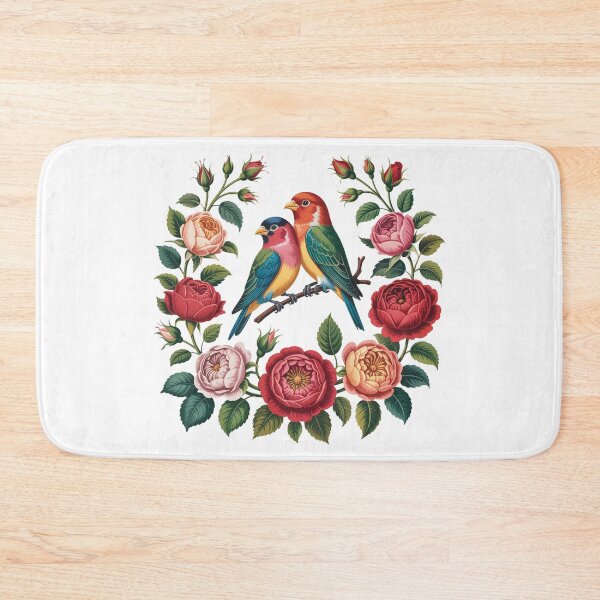 Item preview, Romantic Floral Frame with Colorful Birds designed and sold by QuiteOrbit.