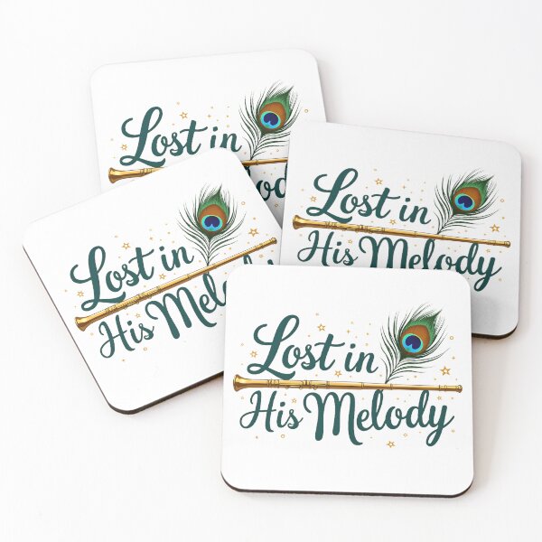 Item preview, Lost in His Melody – Krishna Inspired Flute Quote | Bhakti Spiritual Sticker & T-Shirt designed and sold by Nene's design.
