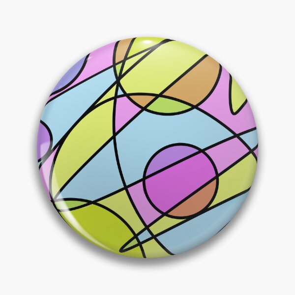 Item preview, Pastel Planet Orbit Art Print | Abstract Space Line Art | Colorful Stained Glass Wall Decor designed and sold by RareSquareBearArts.
