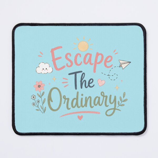Item preview, Escape The Ordinary Cute Travel Quote Design | Pastel Adventure Typography | Wanderlust Aesthetic Sticker designed and sold by Sanika arts .