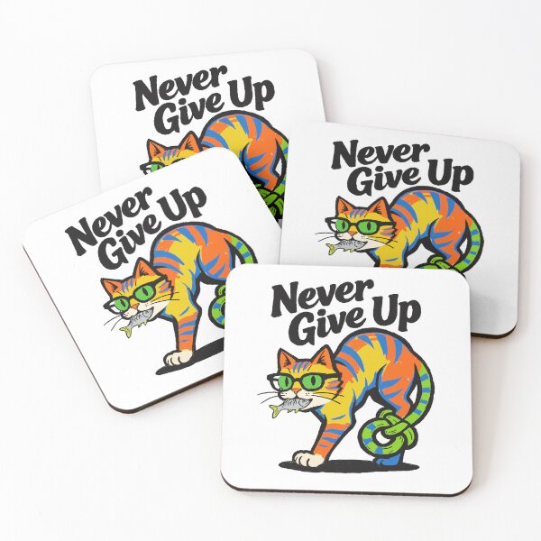 Item preview, Never Give Up Kitty designed and sold by SugarCore.