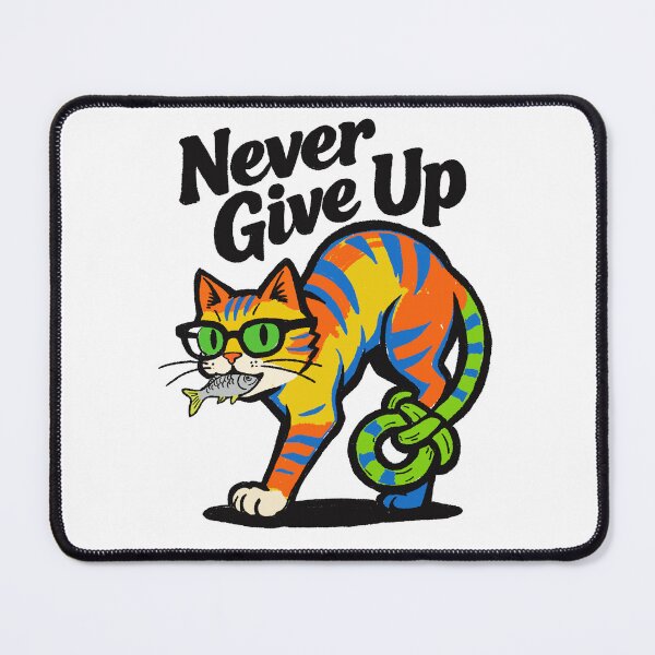 Item preview, Never Give Up Kitty designed and sold by SugarCore.
