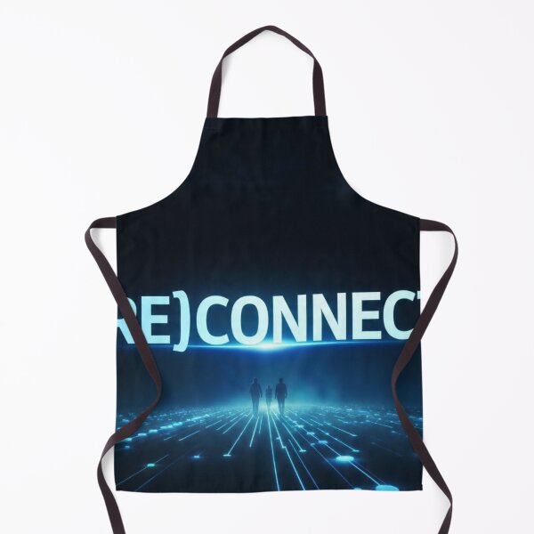 Item preview, (RE)CONNECT - Digital Human Connection Sci-Fi Blue Neon Art designed and sold by AiNaturalsOnly.