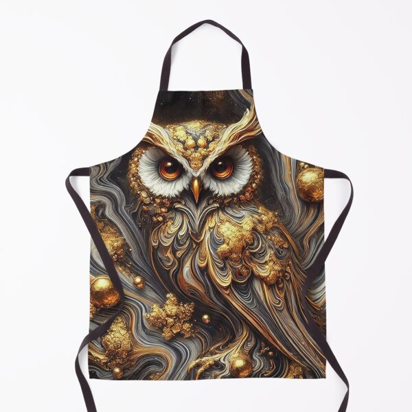 Item preview, Liquid Golden Cosmic Owl designed and sold by purplesensation.
