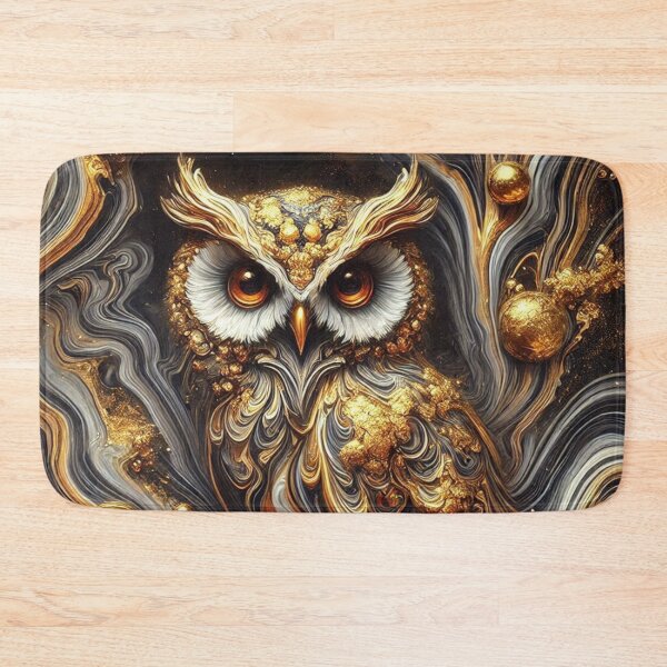 Item preview, Liquid Golden Cosmic Owl designed and sold by purplesensation.