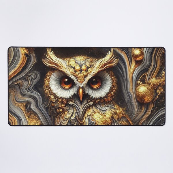 Item preview, Liquid Golden Cosmic Owl designed and sold by purplesensation.