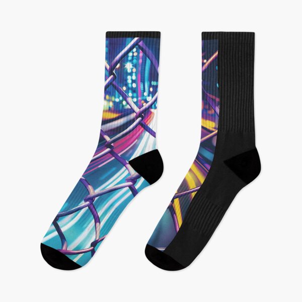 Item preview, Chain Link Abstraction - Urban Neon Street  designed and sold by BoxofMoments.
