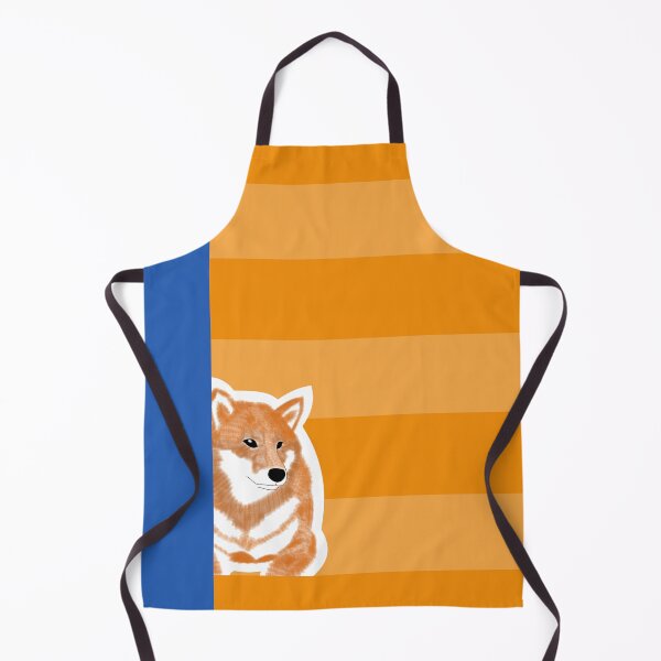 Item preview, 80's vibes colors (orange, blue) with red Shiba Inu designed and sold by ShibaCruise-On.