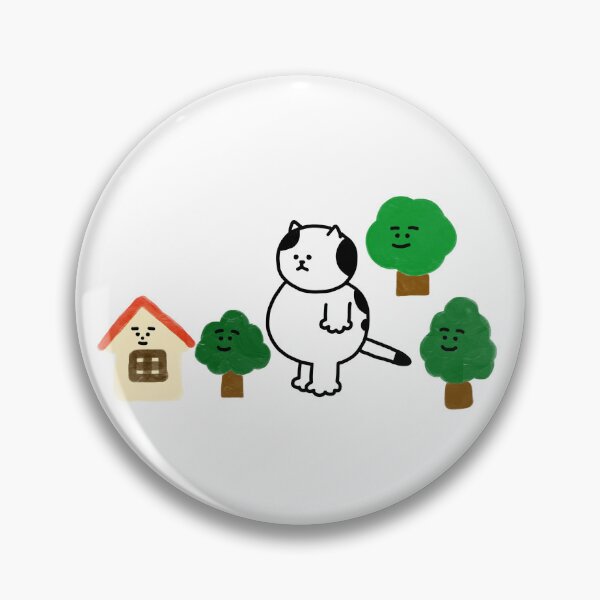Item preview, a Cat with trees and a house designed and sold by superbaechoo.