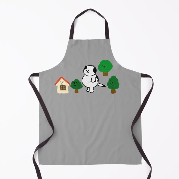 Item preview, a Cat with trees and a house designed and sold by superbaechoo.
