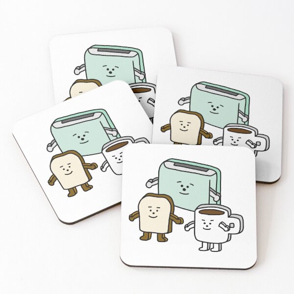 Item preview, a flat Bread guy, a Cup guy and a Toaster guy designed and sold by superbaechoo.